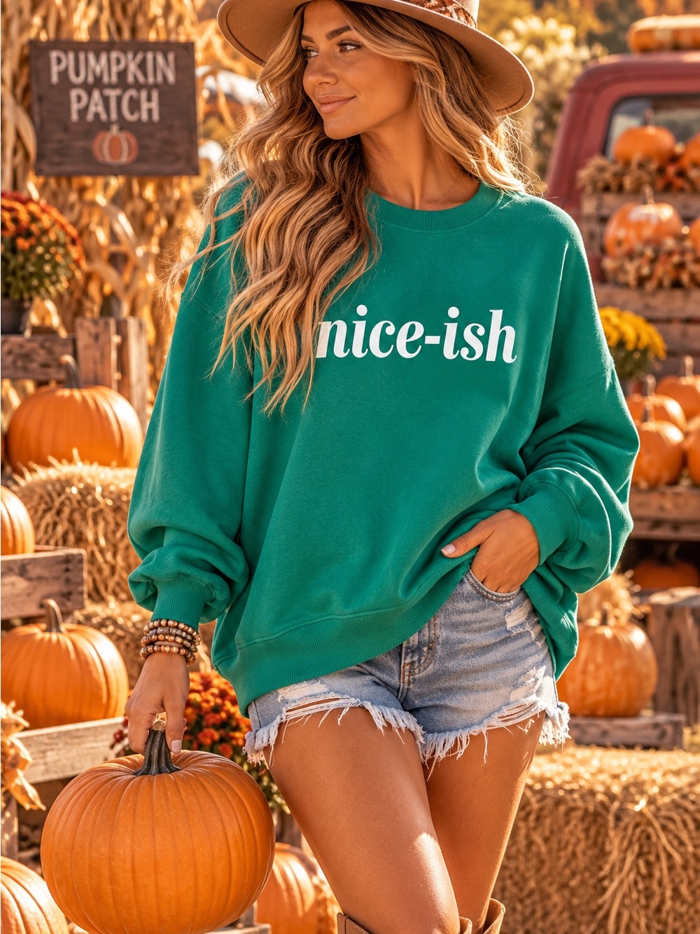 Aerie Nice-ish Green Pullover Sweatshirt size XL